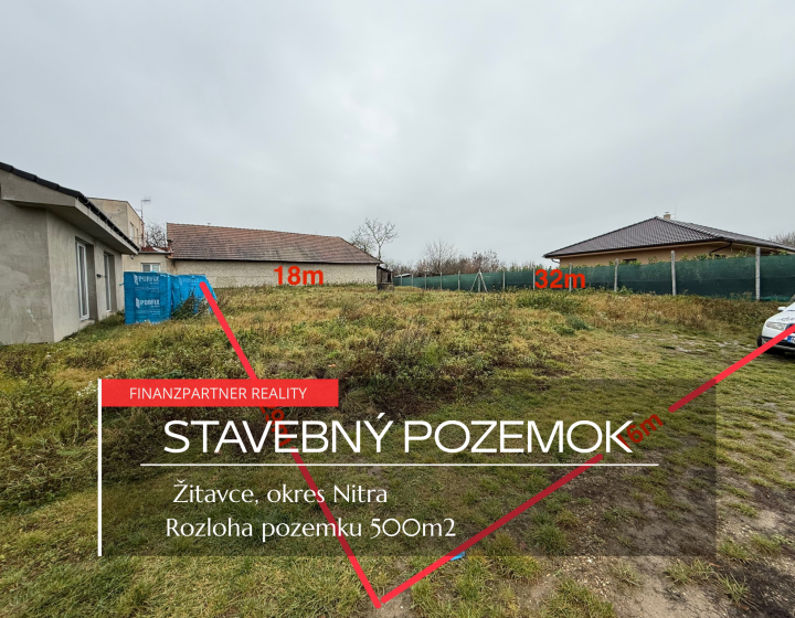 Stavebný pozemok 500 m², Žitavce , Vráble