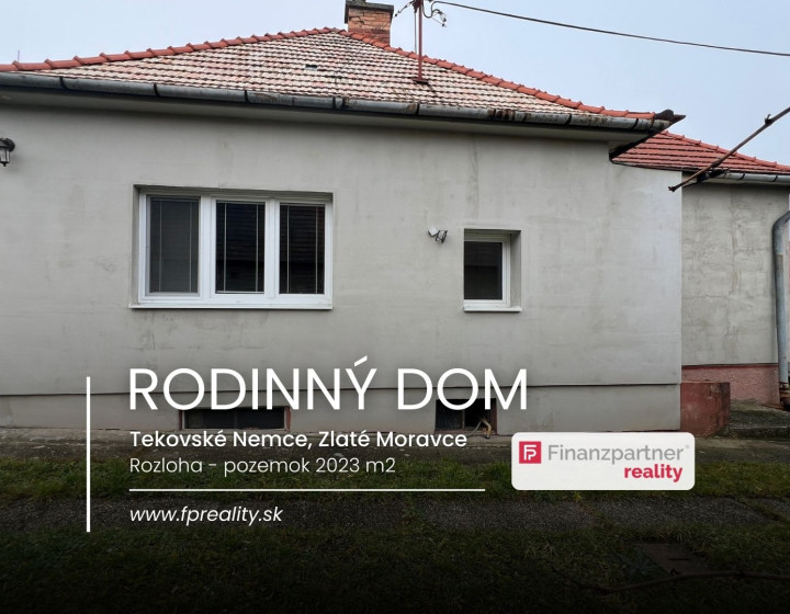 Rodinný dom, pozemok 2023 m², Tekovské Nemce, Zlaté Moravce