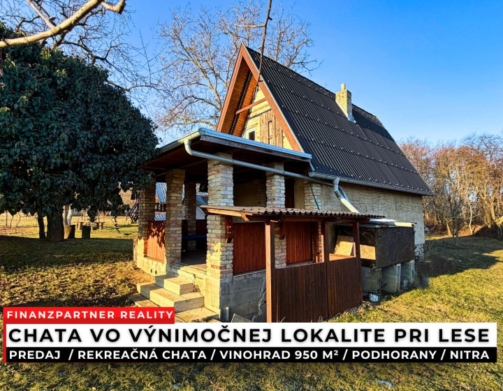 Vinohrady, ticho, výhľady - chata Podhorany, Nitra