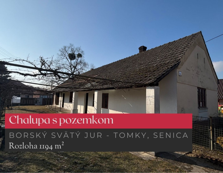 Chalupa s pozemkom 1194 m², Borský Svätý Jur, Senica + 3D