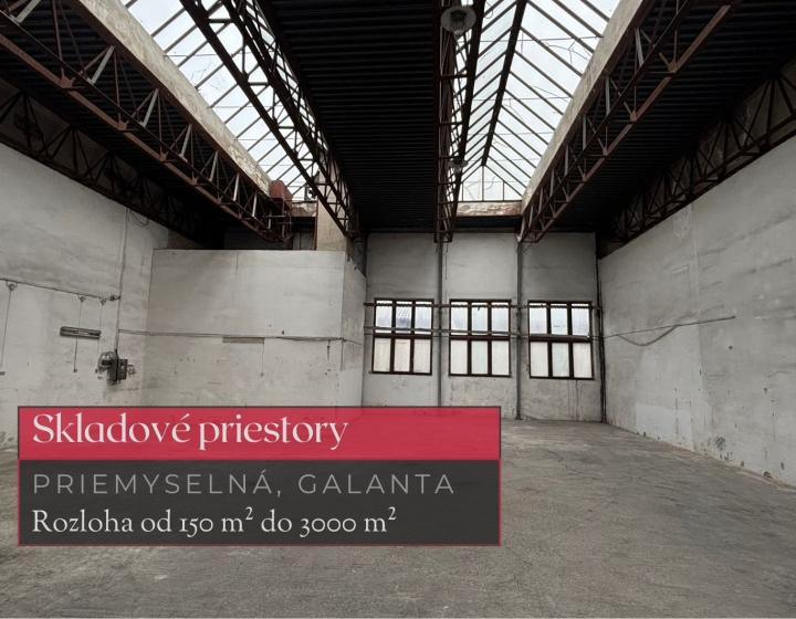 Prenájom - skladové priestory, Priemyselná, Galanta + 3D