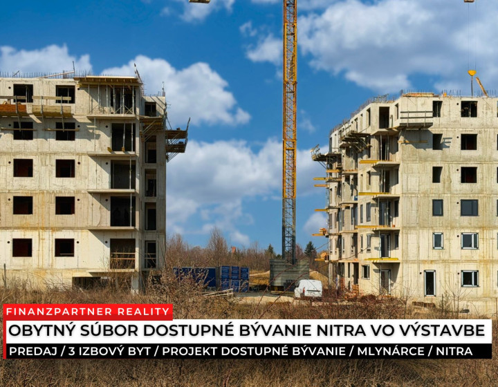 3 izbový byt 85 m² + terasa 76 m² v novom projekte, Nitra