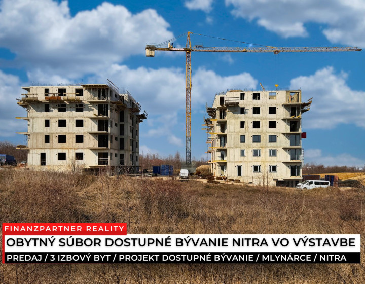 3 izbový byt 78,3 m² v novom projekte, Mlynárce, Nitra