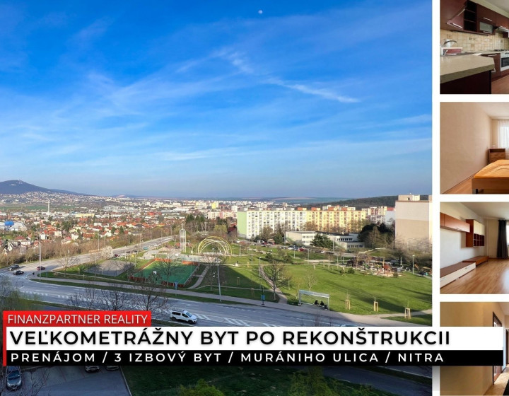 Prenájom - 3 izbový veľkometrážny byt, Murániho, Nitra