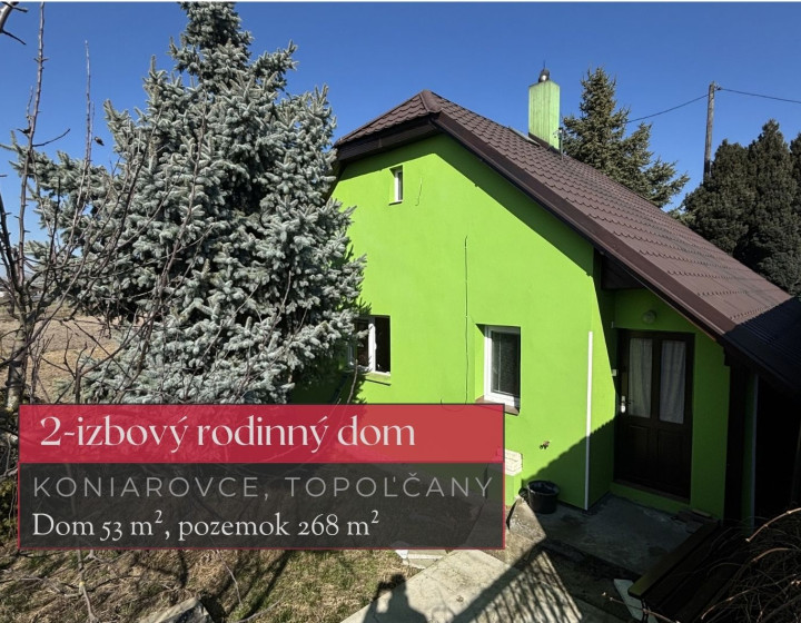 2 izbový rodinný dom 53 m², Koniarovce, Topoľčany + 3D