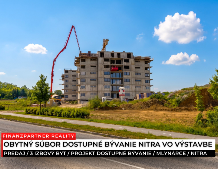 3 izbový byt 85 m² + terasa 76 m² v novom projekte, Nitra