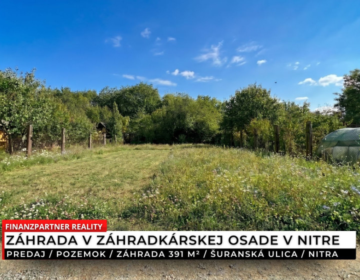 Záhrada 391 m², Nitra