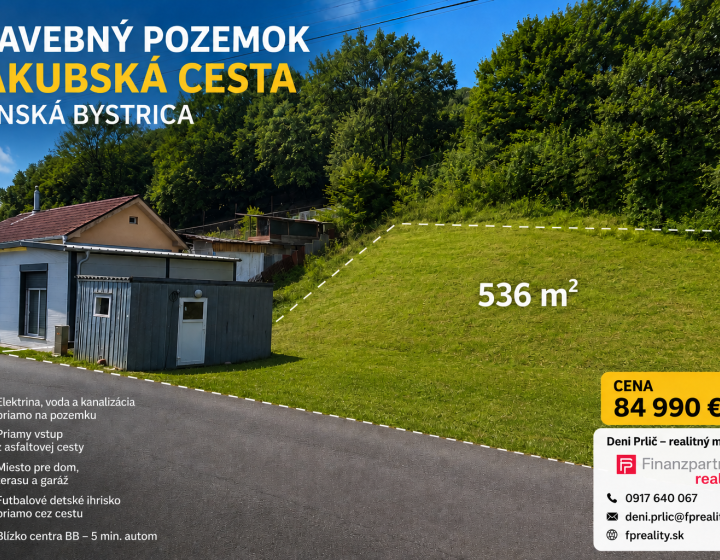 Stavebný pozemok, Jakubská cesta – Banská Bystrica | 536 m²