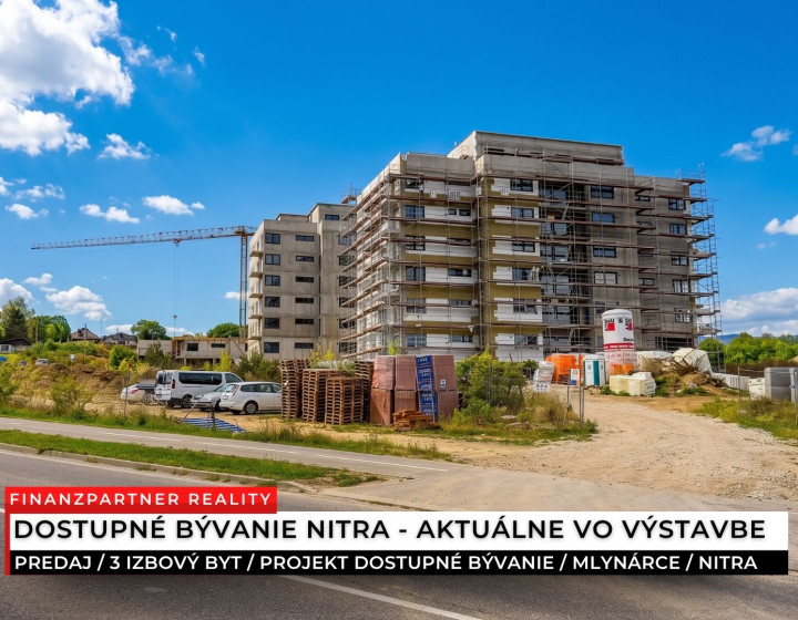 3 izbový byt 85 m² + terasa 76 m² v novom projekte, Nitra