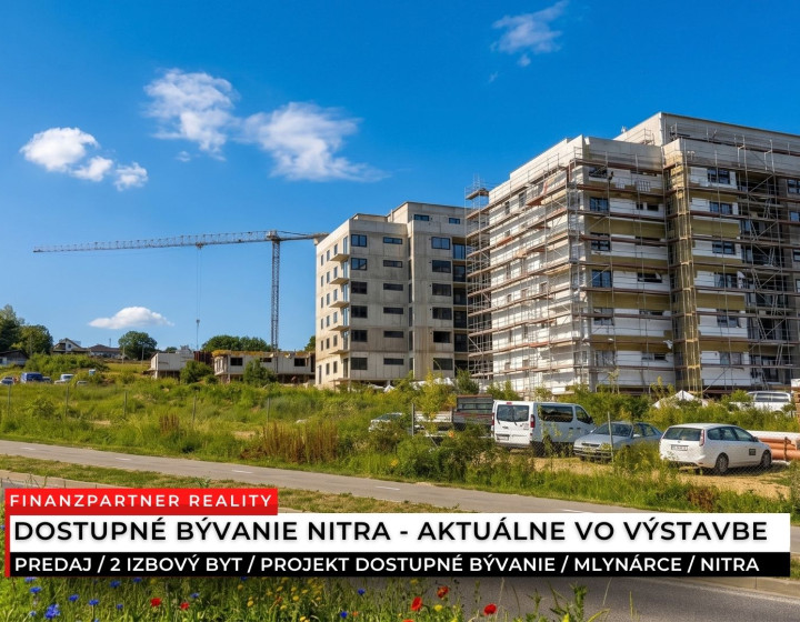 2 izbový byt 54 m² v novom projekte, Mlynárce, Nitra