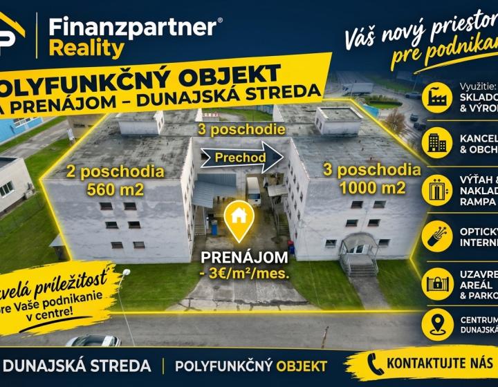 Na prenájom polyfunkčný objektu v centre mesta