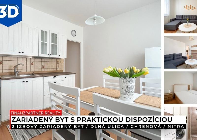 Prenájom - 2 izbový zariadený byt, Nitra