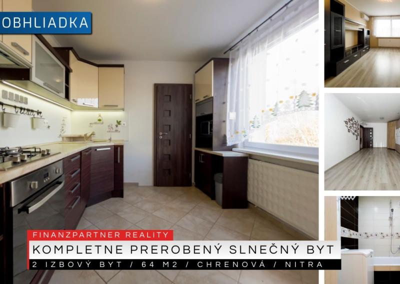 2i prerobený byt, 64 m2, Za Humnami, Chrenová, Nitra