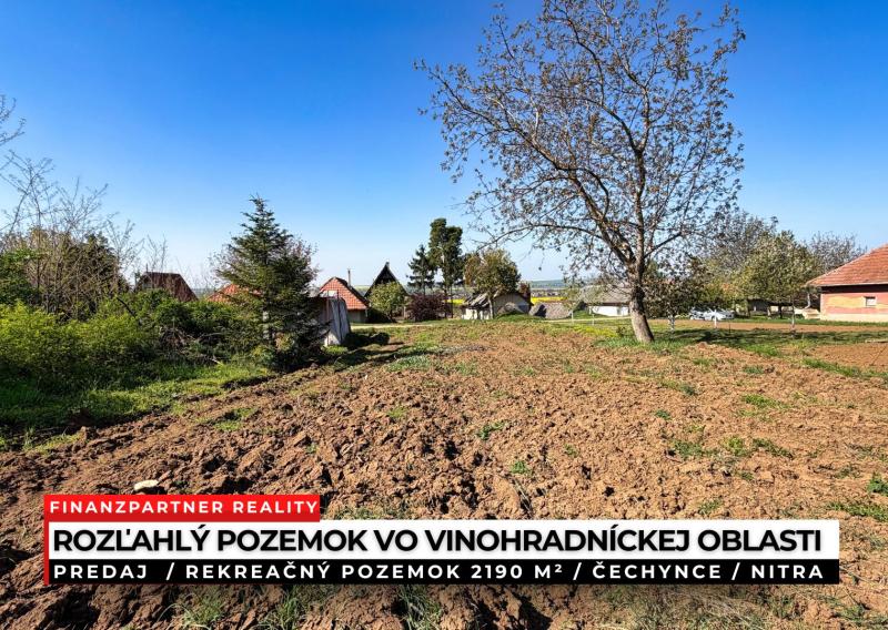 Záhrada 2190 m², Čechynce, Nitra