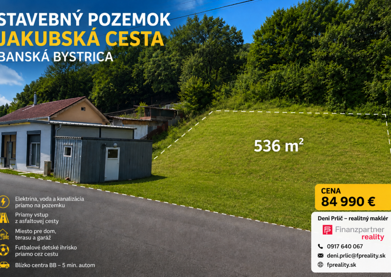 Stavebný pozemok, Jakubská cesta – Banská Bystrica | 536 m²
