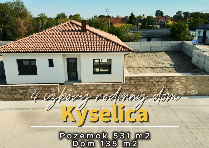 MODERNÝ 4-IZBOVÝ RODINNÝ DOM S KRYTOU TERASOU V OBCI KYSELICA