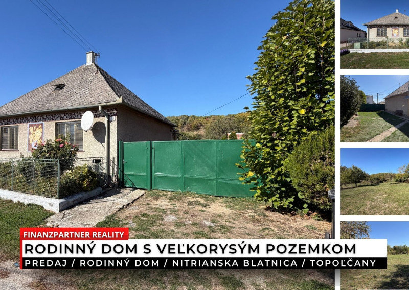 Dom s veľkorysým pozemkom, Nitrianska Blatnica, Topoľčany